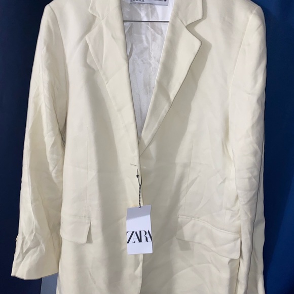 NWT Zara oversized beige blazer size L - Picture 1 of 5